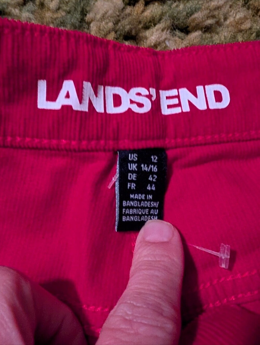 Lands' End Bright Pink Straight Leg Jeans